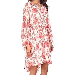 Adrianna Papell Floral Jacquard Loose-Fit Dress